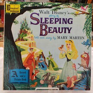 ❤ 1958 Walt Disney Sleeping Beauty record with inside storybook